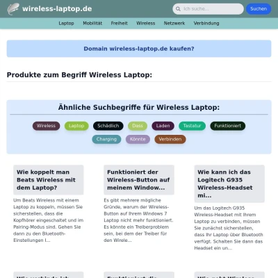 Screenshot wireless-laptop.de