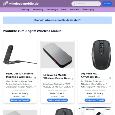 Screenshot wireless-mobile.de