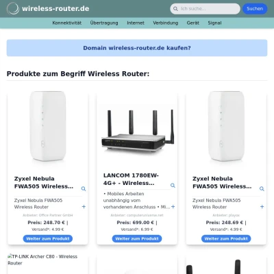 Screenshot wireless-router.de