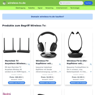 Screenshot wireless-tv.de