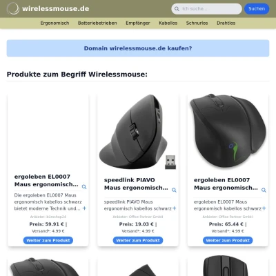 Screenshot wirelessmouse.de