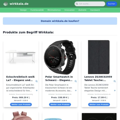 Screenshot wirkkala.de