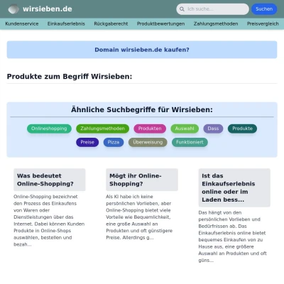 Screenshot wirsieben.de