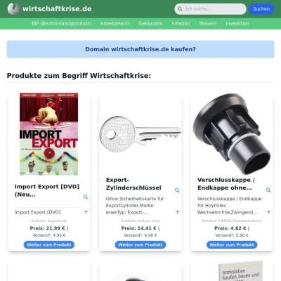 Screenshot wirtschaftkrise.de