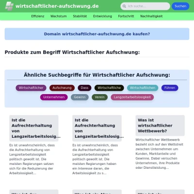 Screenshot wirtschaftlicher-aufschwung.de