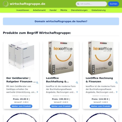 Screenshot wirtschaftsgruppe.de