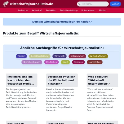 Screenshot wirtschaftsjournalistin.de