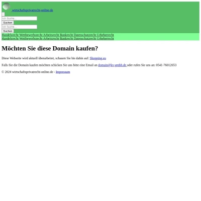 Screenshot wirtschaftsprivatrecht-online.de