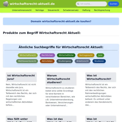 Screenshot wirtschaftsrecht-aktuell.de