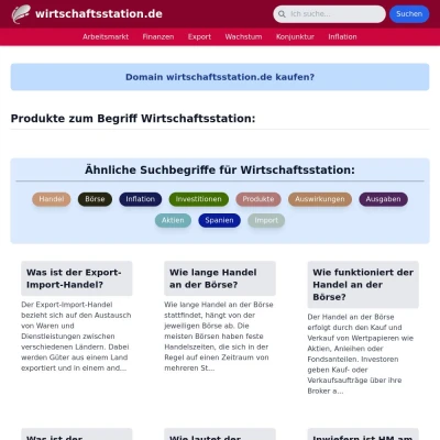 Screenshot wirtschaftsstation.de