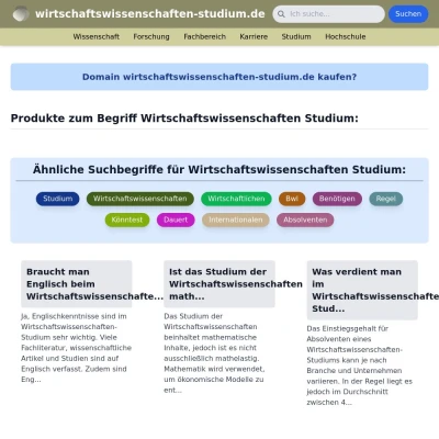 Screenshot wirtschaftswissenschaften-studium.de