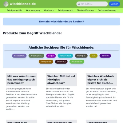 Screenshot wischblende.de