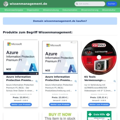 Screenshot wissenmanagement.de