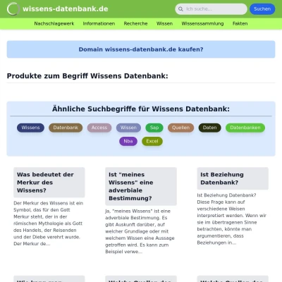 Screenshot wissens-datenbank.de