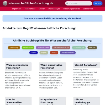 Screenshot wissenschaftliche-forschung.de