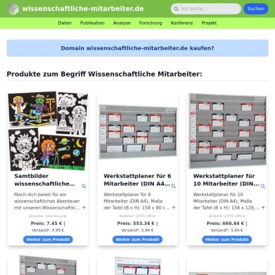 Screenshot wissenschaftliche-mitarbeiter.de