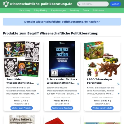 Screenshot wissenschaftliche-politikberatung.de