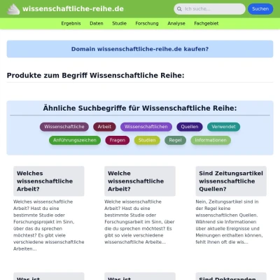 Screenshot wissenschaftliche-reihe.de