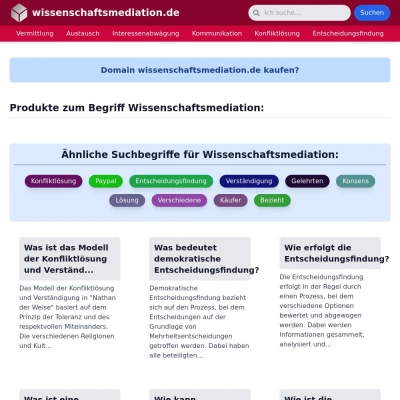 Screenshot wissenschaftsmediation.de