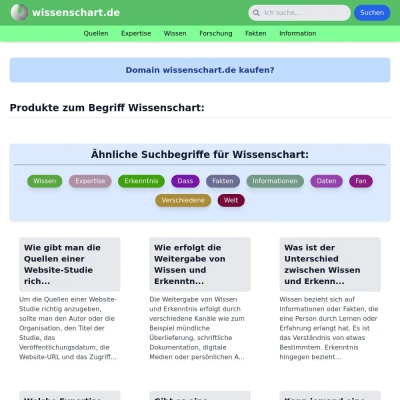 Screenshot wissenschart.de