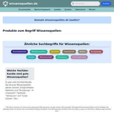 Screenshot wissensquellen.de