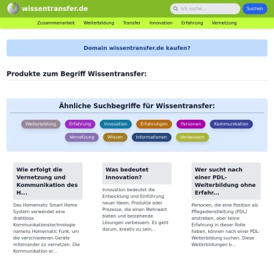 Screenshot wissentransfer.de