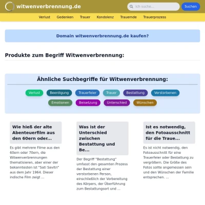 Screenshot witwenverbrennung.de