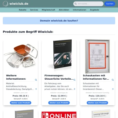 Screenshot wiwiclub.de