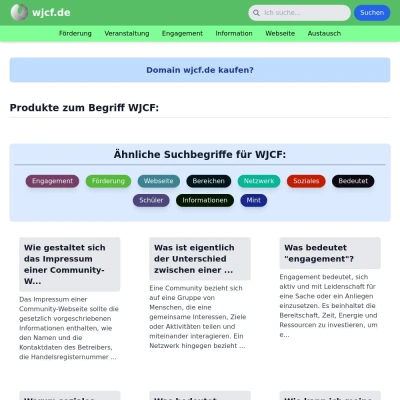 Screenshot wjcf.de