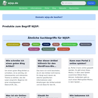 Screenshot wjsp.de