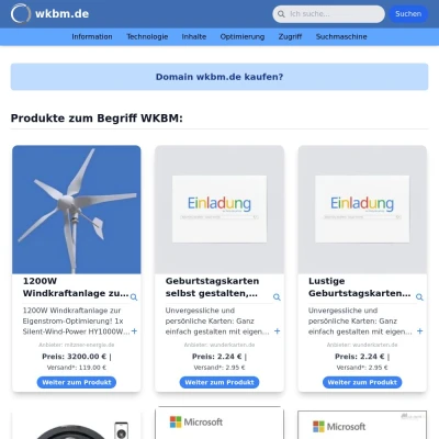 Screenshot wkbm.de