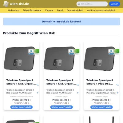 Screenshot wlan-dsl.de