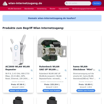 Screenshot wlan-internetzugang.de