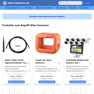 Screenshot wlan-kameras.de