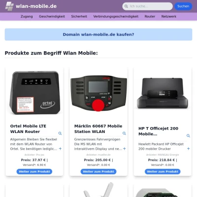 Screenshot wlan-mobile.de
