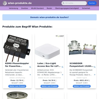 Screenshot wlan-produkte.de