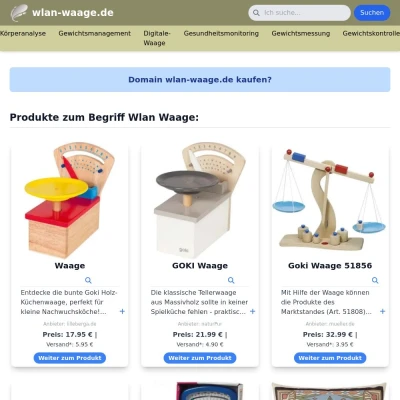Screenshot wlan-waage.de