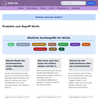 Screenshot wlsa.de