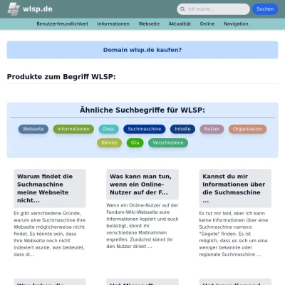 Screenshot wlsp.de