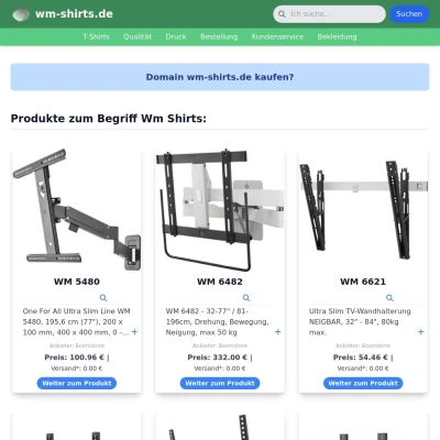 Screenshot wm-shirts.de