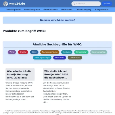 Screenshot wmc24.de