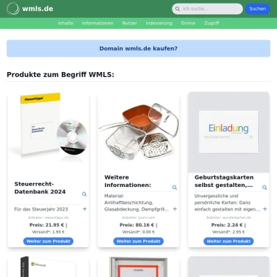 Screenshot wmls.de