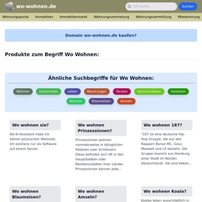 Screenshot wo-wohnen.de