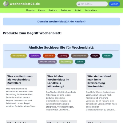 Screenshot wochenblatt24.de