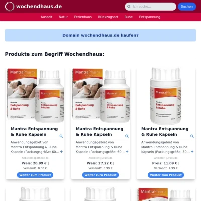 Screenshot wochendhaus.de