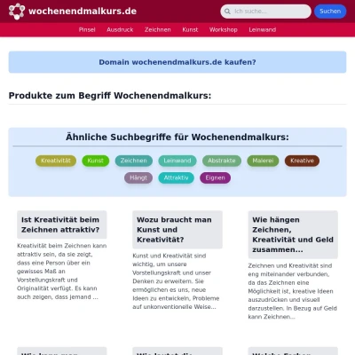 Screenshot wochenendmalkurs.de