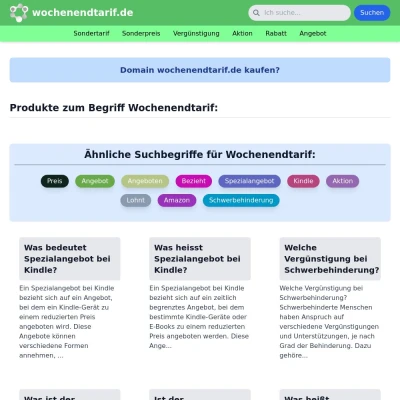 Screenshot wochenendtarif.de