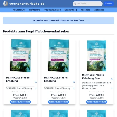 Screenshot wochenendurlaube.de