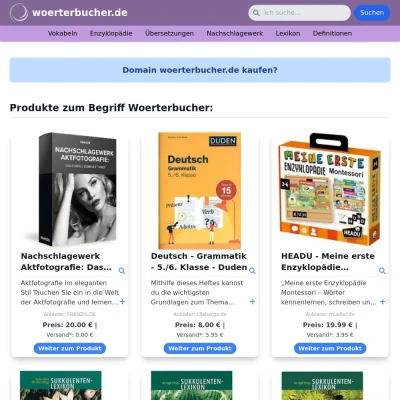 Screenshot woerterbucher.de