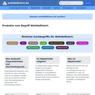 Screenshot wohldefiniert.de